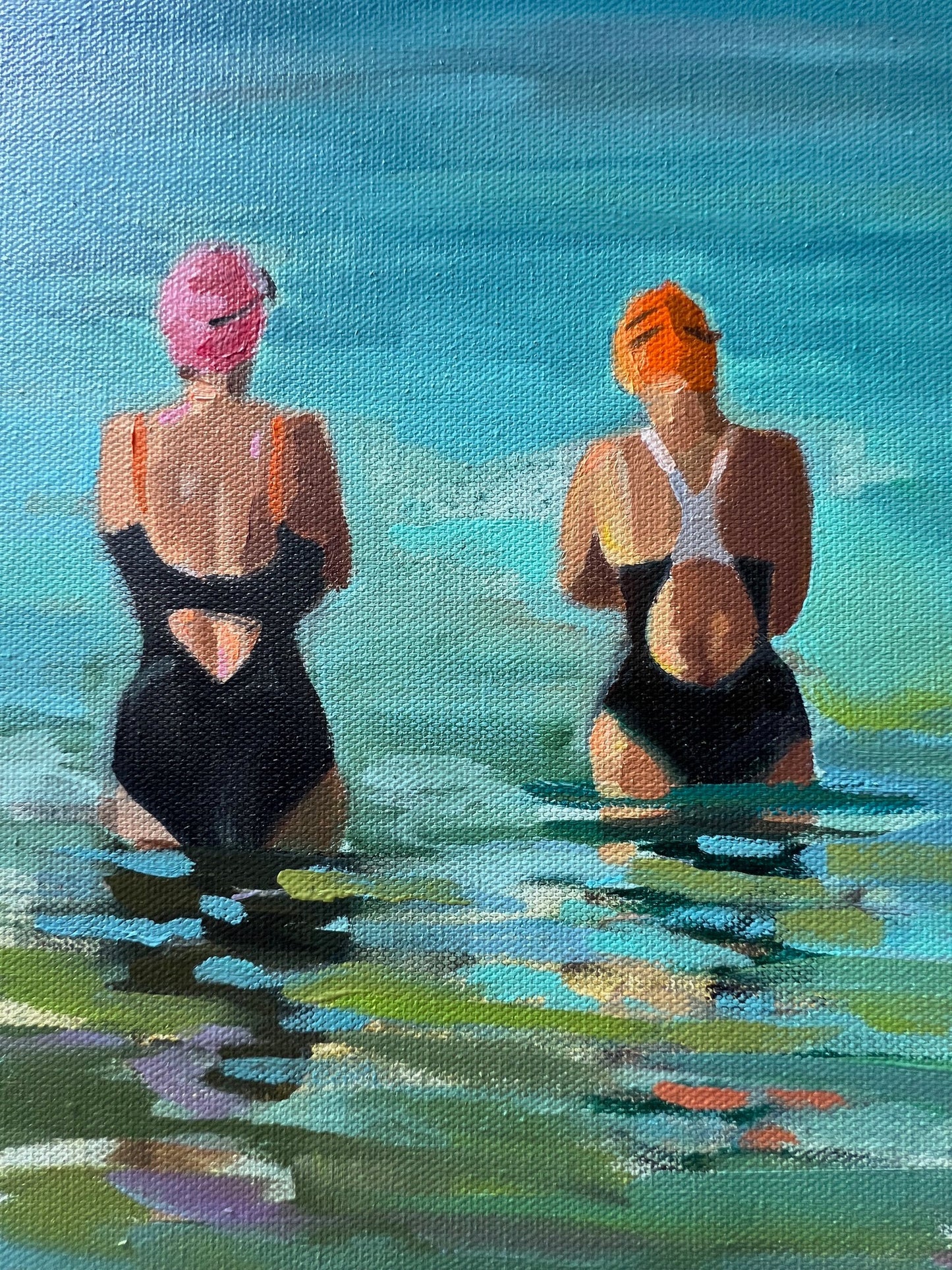 pre-swim chat – Brighton Arch swimmers