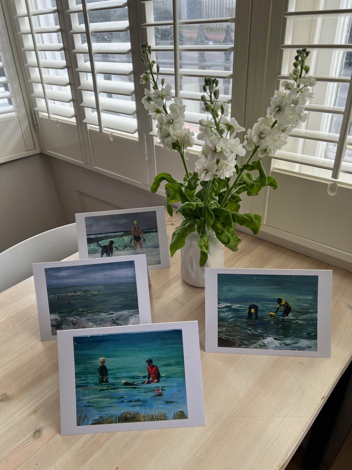 set of four cards