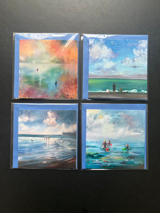 set of four cards