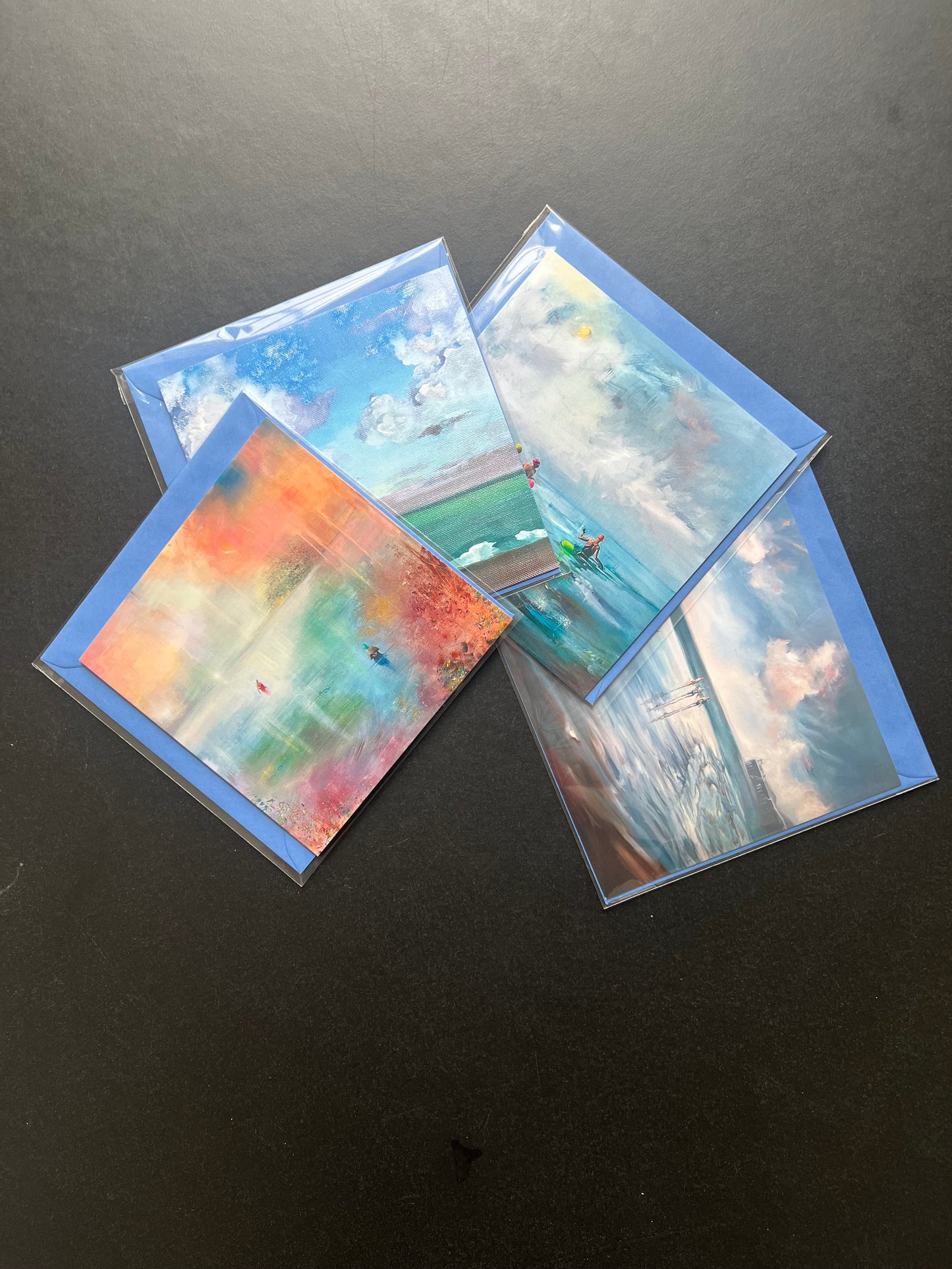 set of four cards